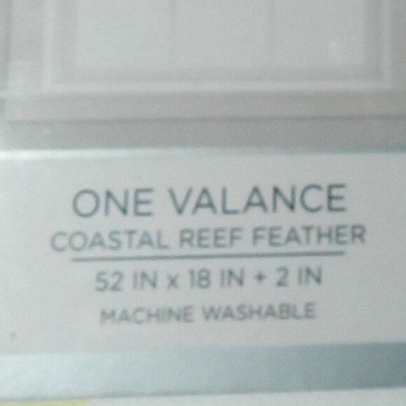 Lush Decor Coastal Reef Feather Light Filtering Window Valance🆕FAST📦🏃🏻💨⚡🚚 - Picture 9 of 16